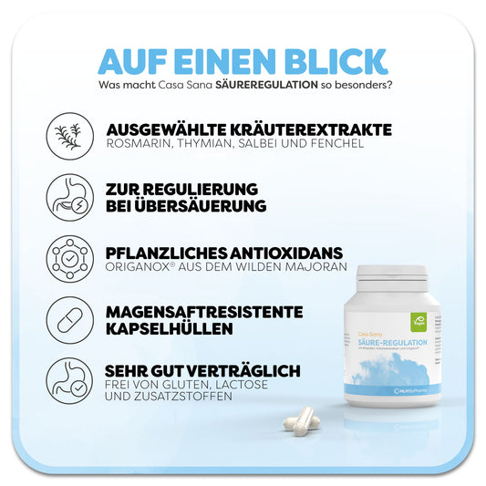 Informationsblatt zum Produkt Casa Sana Säureregulation