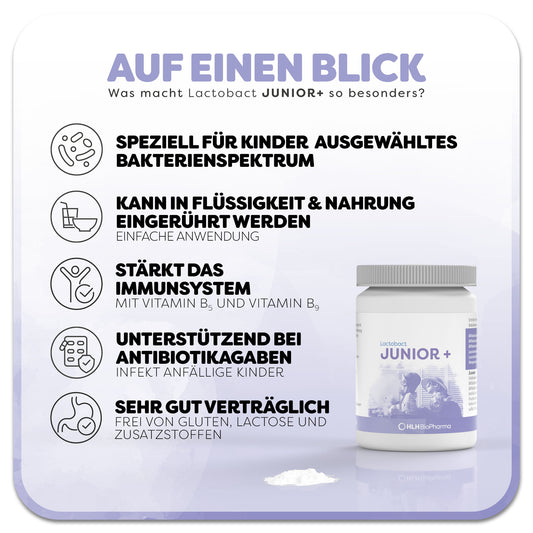 Informationsblatt zum Produkt Lactobact Junior plus