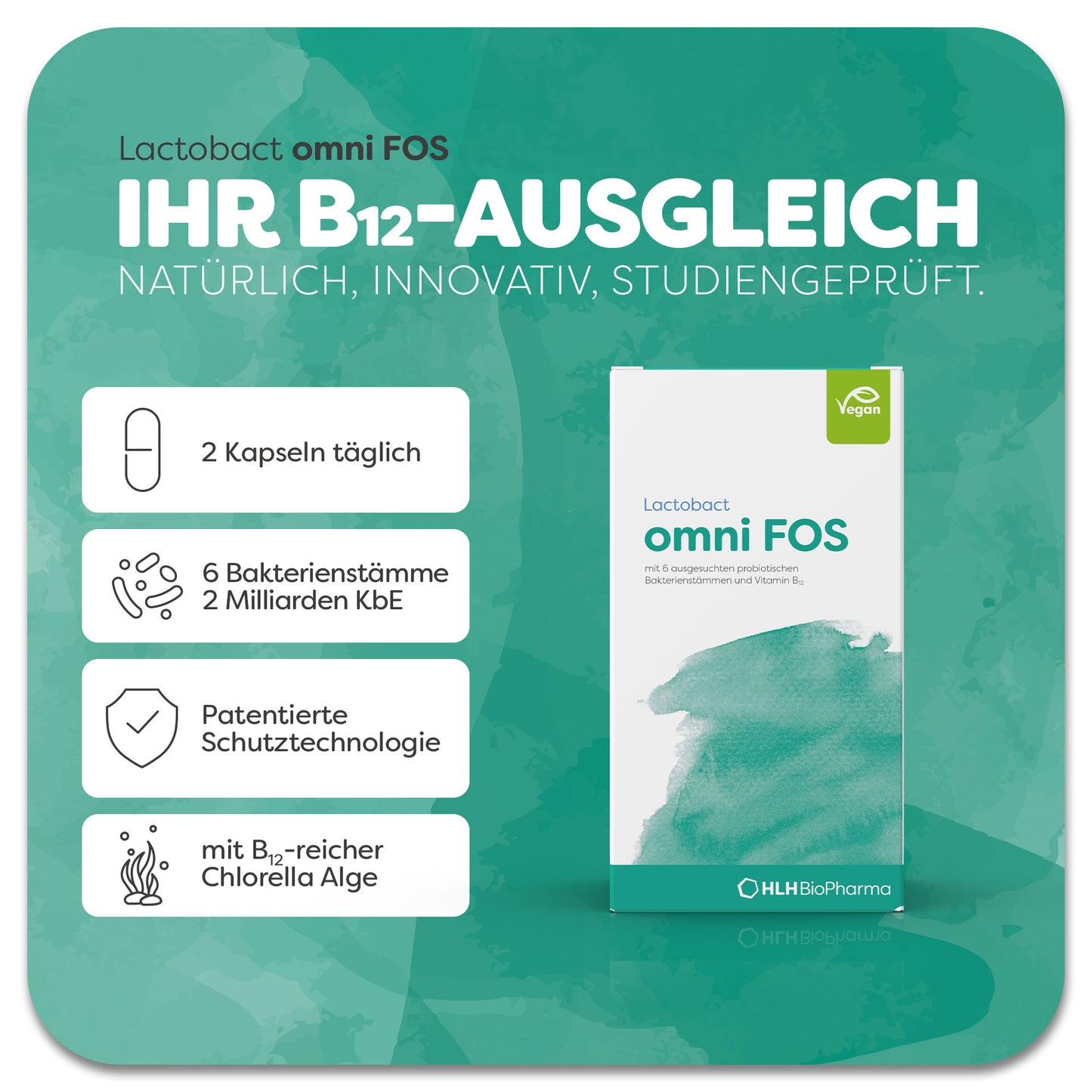 Informationsblatt mit Einnahmeempfehlung zu Lactobact omni FOS