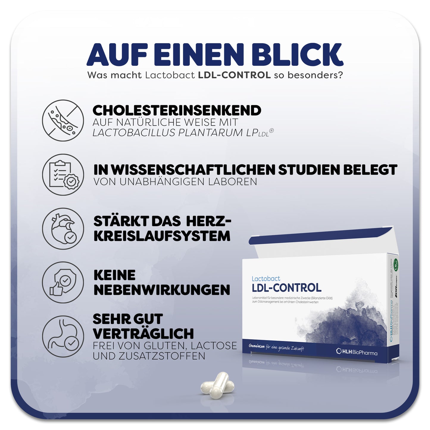 Informationsblatt zum Produkt Lactobact LDL-Control