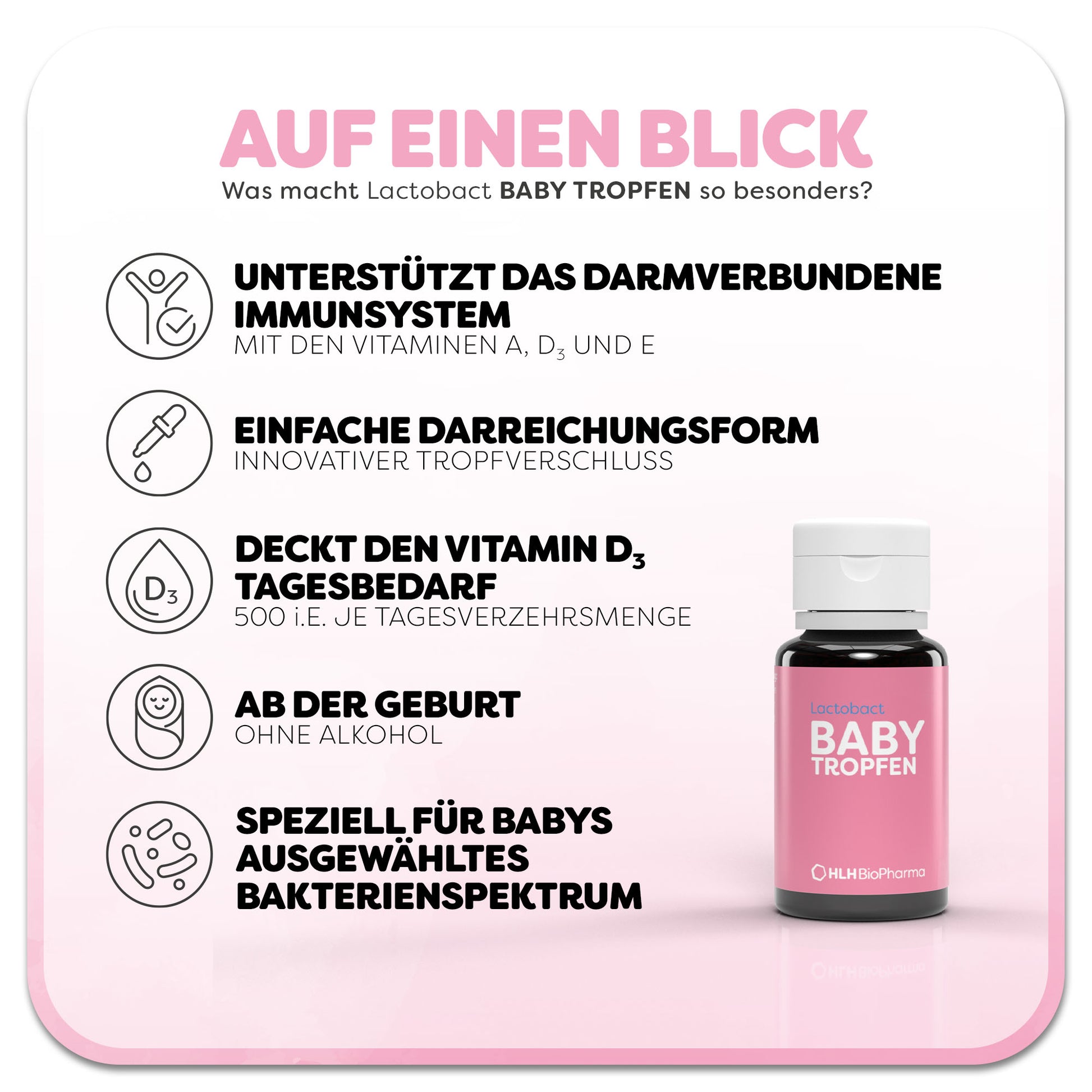 Informationsblatt zum Produkt Lactobact Baby Tropfen