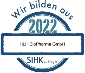 Logo wir bilden aus von HLH BioPharma von der SIHK Hagen für das Jahr 2022